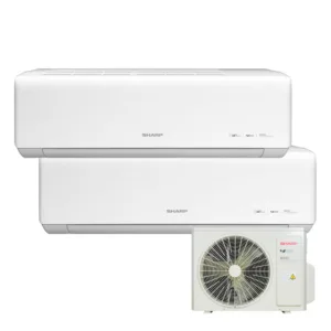 Sharp 聲寶 1匹+1.5匹一拖二變頻分體式冷氣機 AH-XM9CCA(1匹) + AH-XM12CCA(1.5匹) + AU-XM18CCA(2匹)