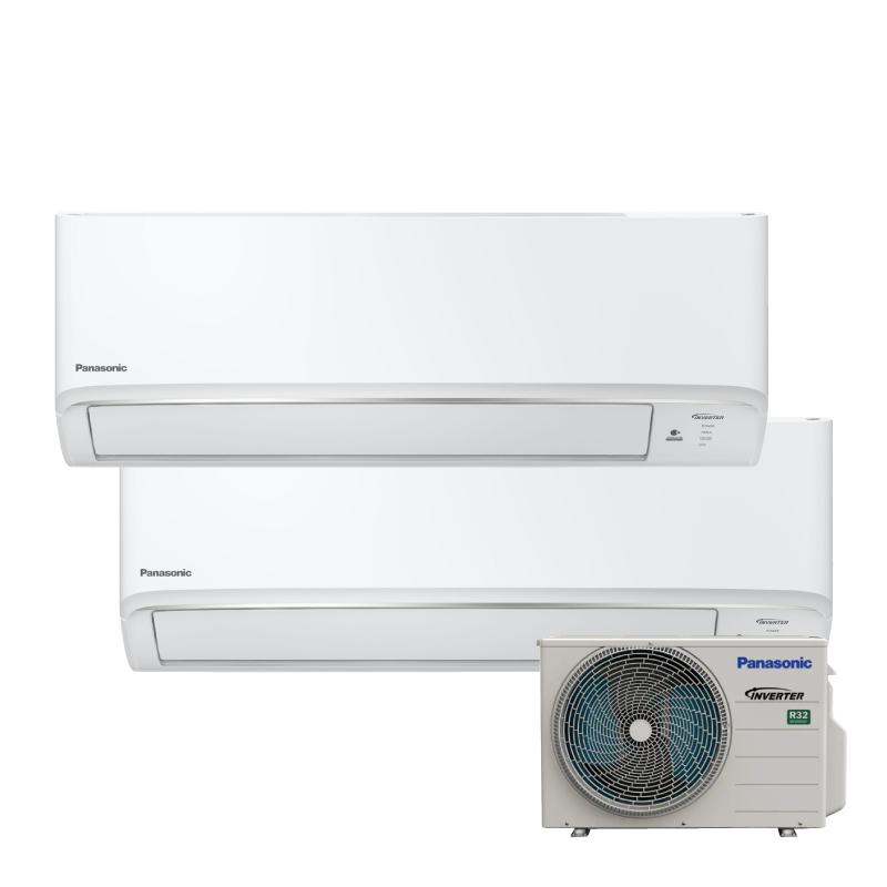 Panasonic 樂聲 1匹+1.5匹 Wi-Fi 智能變頻多機掛牆分體式冷氣機 CS-MXPU9YKZ + CS-MXPU12YKZ+ CU-3U27YBZ