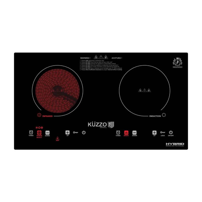 Kuzzo 德信牌 嵌入/座檯式智能雙頭電磁電陶爐 DI-248MINI
