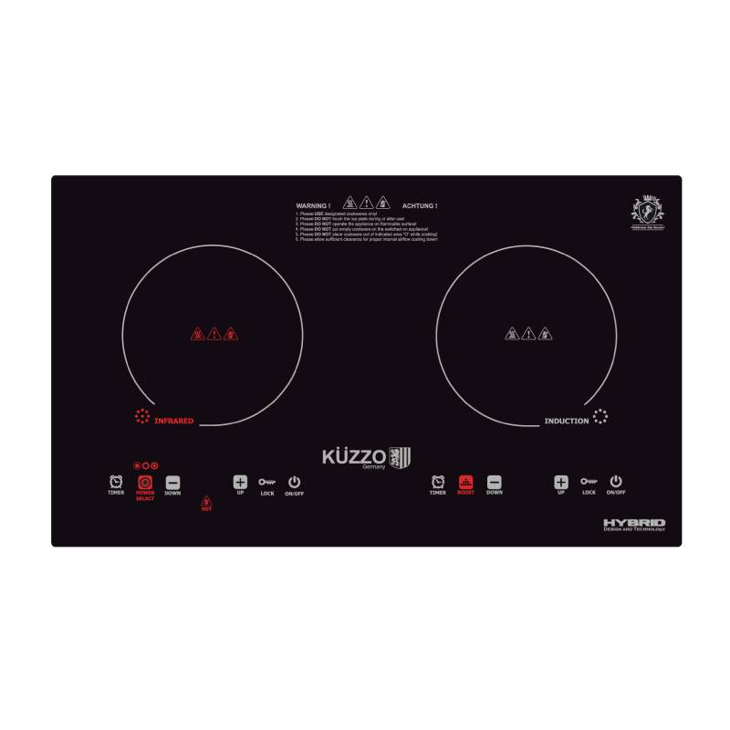 Kuzzo 德信牌 2合1座檯/嵌入式雙頭電磁+電陶爐 DI688S