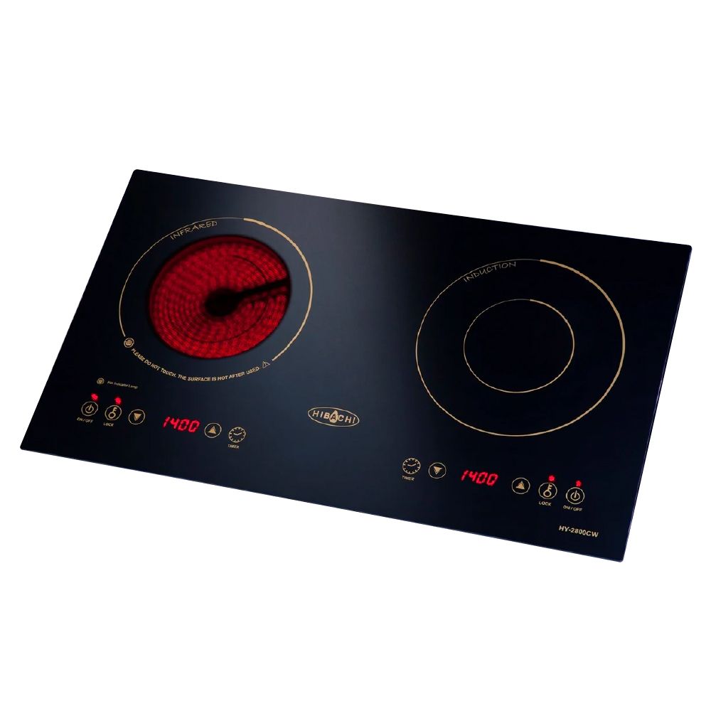 Hibachi 氣霸 座檯/嵌入式雙頭電磁爐+電陶爐 HY-2800CW