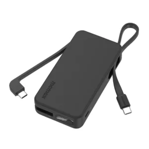 MOMAX - 1-Power Vital+ 10000mAh 流動電源 內建雙USB-C 線 (黑色) IP138D