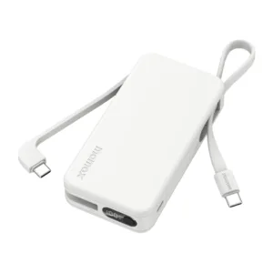MOMAX - 1-Power Vital+ 10000mAh 流動電源 內建雙 USB-C 線 (白色) IP138W