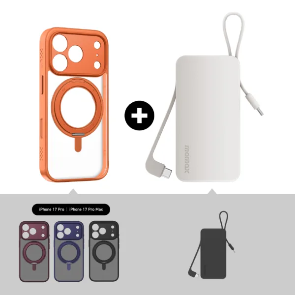 Momax 摩米士 iPhone磁吸保護套+流動電源（套裝組合）