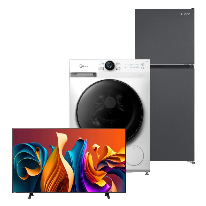 【新屋苑入伙套餐6】Toshiba 東芝 電視機 50C350NK+Midea 美的 洗衣機 MFL80S14T+Sharp 聲寳 雙門雪櫃 SJT19MG